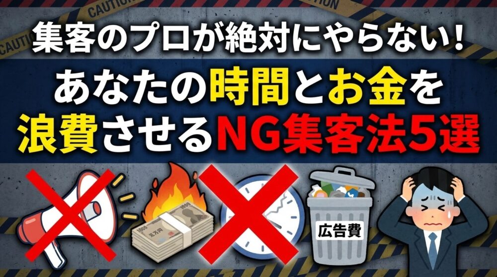 集客のプロが絶対にやらないNG集客法