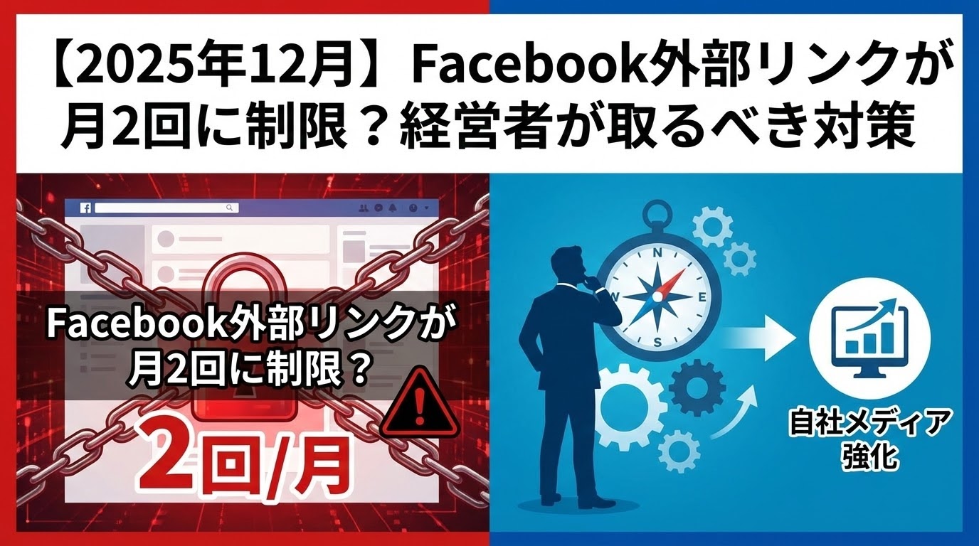 2025年12月Facebook外部リンクが月2回に制限