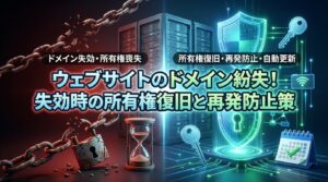 ウェブサイトのドメイン紛失時の所有権復旧