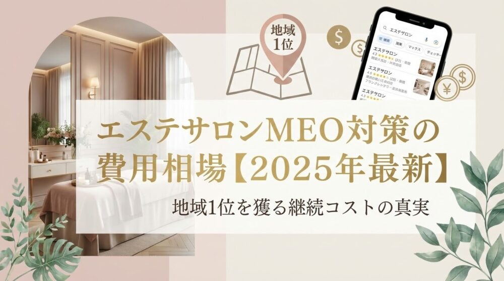 エステサロンMEO対策の費用相場【2025年最新】地域1位を獲る継続コストの真実