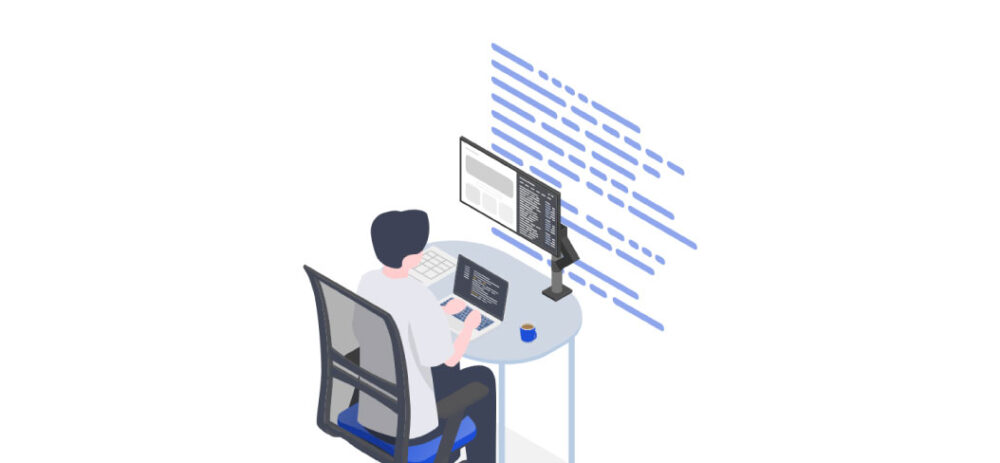 ホームページの制作をしている