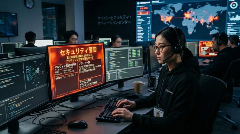 サイバーセキュリティ警告のイメージ画像